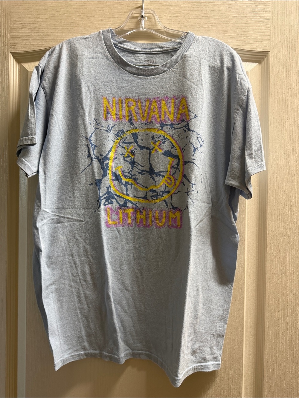 NIRVANA Short Sleeve Graphic Tee in Light Blue